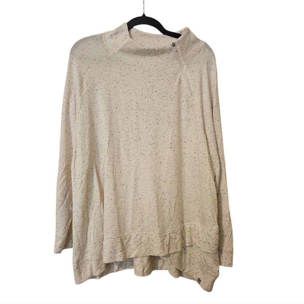 TALBOTS T BY TALBOTS Speckled Long Sleeve Pullover High Neck Top - Size 2XP
